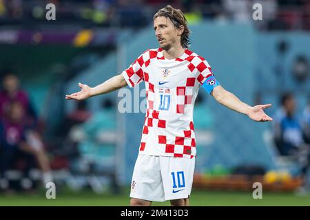 Al Rajjan, Qatar. 17th décembre 2022. Football: Coupe du monde, Croatie - Maroc, finale, match pour 3rd places, Stade international de Chalifa, les gestes luka Modric de Croatie. Crédit : Tom Weller/dpa/Alay Live News Banque D'Images