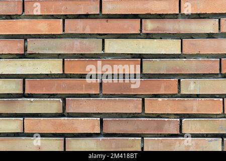 Texture d'un mur de briques nouvellement construit Banque D'Images