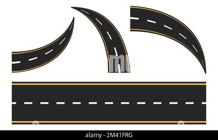Un ensemble de routes de course Illustration de Vecteur