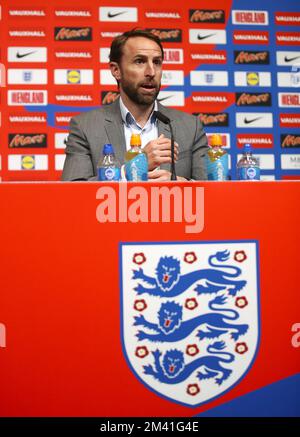 Photo du dossier en date du 17-05-2018 du directeur de l'Angleterre Gareth Southgate qui devrait rester comme directeur de l'Angleterre, l'agence de presse PA comprend. Date de publication : dimanche 19 décembre 2022. Banque D'Images