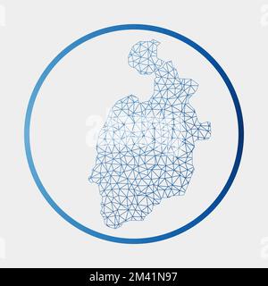 Icône Isla de Providencia. Carte réseau de l'île. Arrondir le signe Isla de Providencia à l'anneau de gradient. Technologie, Internet, réseau, télécommunicati Illustration de Vecteur