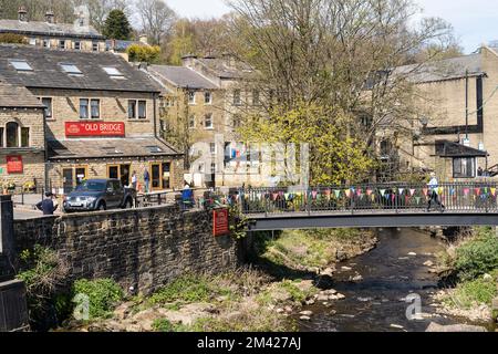 rivière holme à holmfirth Banque D'Images