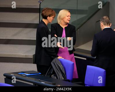 Berlin, Allemagne, 14 décembre 2022. La ministre fédérale allemande de l'intérieur et des Affaires intérieures, Nancy Faeser. Banque D'Images