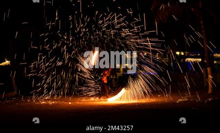 Feu de nuit, Curaçao Banque D'Images