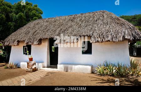 La maison de Kunuku a été construite à l'origine comme maison pour les esclaves sur la plantation, Curaçao, Antilles néerlandaises Banque D'Images