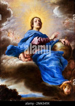 Salvator Mundi par le peintre baroque italien Domenico Fetti (1588/90-1623), huile sur bois, v.1622/3 Banque D'Images