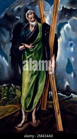 Saint Andrew par El Greco (Domenikos Theotokopoulos, 1541-1614), huile sur toile, c.1610 Banque D'Images