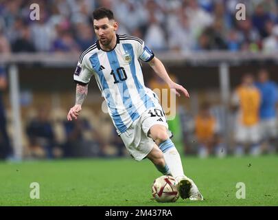 Doha, Qatar, 18th décembre 2022. Lionel Messi de l'Argentine en action pendant le match de la coupe du monde de la FIFA 2022 au stade Lusail, Doha. Le crédit photo devrait se lire: David Klein / Sportimage crédit: Sportimage / Alay Live News Banque D'Images