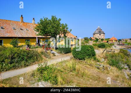 Sur les îles Ertholmen, les structures historiques de Frederiksö, Ertholmene, Danemark, Scandinavie, Europe. Banque D'Images