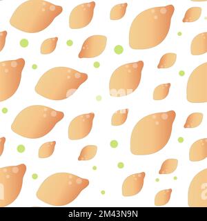 Arrière-plan abstrait citron. joli motif sans coutures avec citrons Banque D'Images