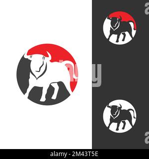 Bull Taurus Buffalo logo design vector Template.EPS 10 Illustration de Vecteur