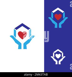 Home Care logo Template Design Vector, Flat Vector logo Design Elément de modèle. SPE 10 Illustration de Vecteur