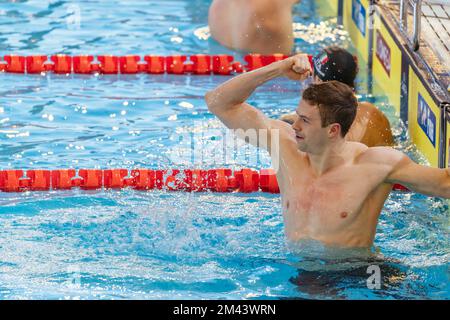 18 décembre 2022: MELBOURNE, AUSTRALIE - DÉCEMBRE 18: NIC FINK (Etats-Unis) remporte la finale BreastStroke pour hommes en 50m le sixième jour des Championnats du monde de natation en cours court de la FINA 2022 au Centre sportif et aquatique de Melbourne sur 18 décembre 2022 à Melbourne, Australie (image de crédit: © Chris Putnam/ZUMA Press Wire) Banque D'Images