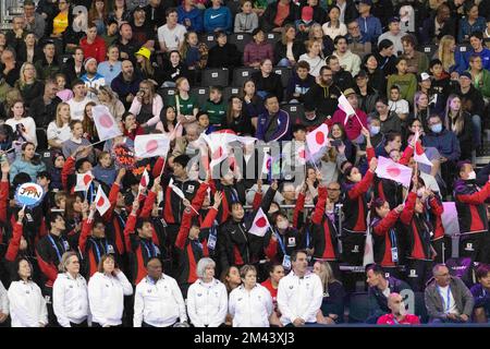 18 décembre 2022 : MELBOURNE, AUSTRALIE - 18 DÉCEMBRE : les fans et l'équipe du Japon le sixième jour des Championnats du monde de natation en cours court de la FINA 2022 au Centre sportif et aquatique de Melbourne sur 18 décembre 2022 à Melbourne, Australie (image de crédit : © Chris Putnam/ZUMA Press Wire) Banque D'Images