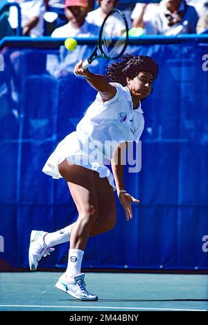 Gabriela Sabatini (ARG) lauréate du Championnat féminin des célibataires à l'USOpen tennis 1990. Banque D'Images