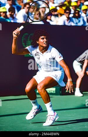 Gabriela Sabatini (ARG) lauréate du Championnat féminin des célibataires à l'USOpen tennis 1990. Banque D'Images