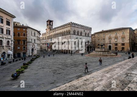 Palazzo dei priori, centre historique de Pérouse, Italie Banque D'Images