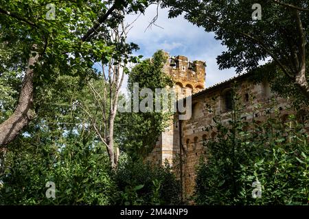 Castello di Spedaletto, site classé au patrimoine mondial de l UNESCO Val dOrcia, Italie Banque D'Images