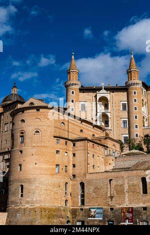 Palazzo Ducale di Urbino, site classé au patrimoine mondial de l'UNESCO Urbino, Italie Banque D'Images