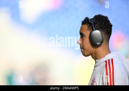 Jamal Musiala FC Bayern Munich FCB (42) écouteurs, PreZero Arena, Sinsheim, Bade-Wurtemberg, Allemagne Banque D'Images