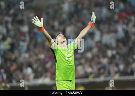 18 décembre 2022, stade emblématique de Lusail, Doha, QAT, Coupe du monde de la FIFA 2022, finale, Argentine contre France, dans la photo le gardien de but argentin Emiliano Martinez Banque D'Images