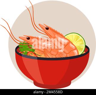 Tom Yum Soup Illustration de Vecteur