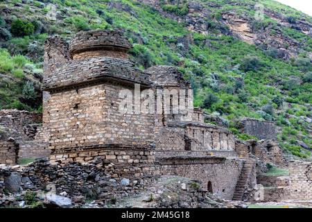 Le site archéologique Tokar Dara Najigram Stupa et Monastère dans la vallée de Swat Banque D'Images