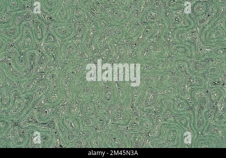 Surréalisme moderne faded pistachio vert abstrait motif fluide arrière-plan. Illustration de tourbillons de surface avec aspect liquide. Banque D'Images