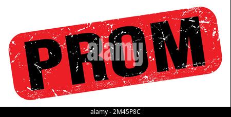 Texte PROM écrit sur le signe rouge-noir de grungy timbre. Banque D'Images