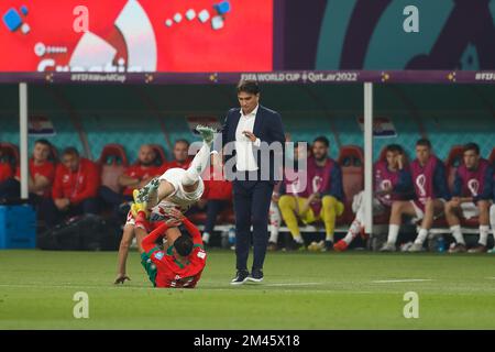 Al Rayyan, Qatar. 17th décembre 2022. Zlatko Dalic (CRO) football : coupe du monde de la FIFA Qatar 2022 disputez la troisième place du match entre la Croatie 2-1 Maroc au stade international de Khalifa à Al Rayyan, Qatar . Crédit: Mutsu Kawamori/AFLO/Alay Live News Banque D'Images