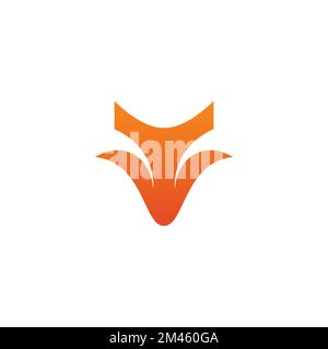 Design simple Head Fox logo. Symbole Fox Vector pour votre entreprise Illustration de Vecteur