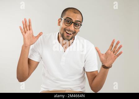 Portrait d'un homme arabe expatrié. Banque D'Images