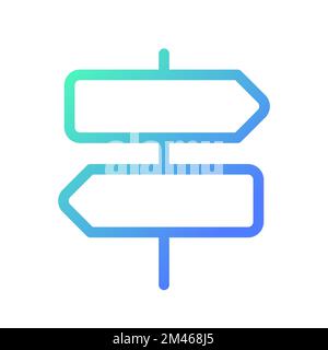 Indicateurs pointant dans différentes directions pixel Perfect gradient linéaire icône de l'interface utilisateur Illustration de Vecteur