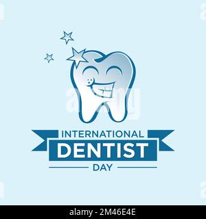 Arrière-plan du modèle de vecteur international de jour de dentiste. Illustration vectorielle Illustration de Vecteur