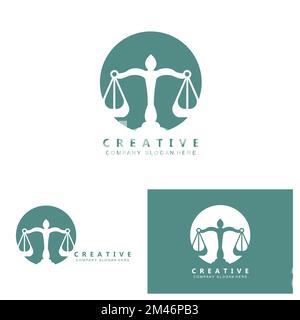 Logo de la loi, balance Justice Vector, Design for Pawnshop Brands, Law, Attorney, institutions financières Illustration de Vecteur