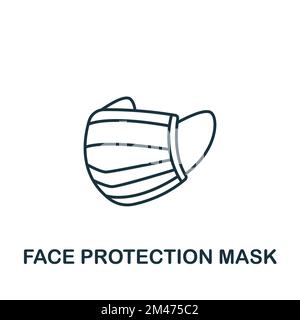 Icône masque de protection du visage. Monochrome simple Nouvelle icône de normalité pour modèles, web design et infographies Illustration de Vecteur