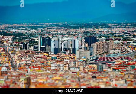 Centro direzionale di Napoli quartier des affaires à Naples, Italie. Banque D'Images