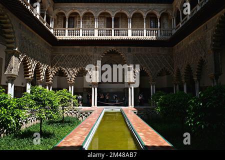 Real Alcazar à Séville, patio de las doncellas Banque D'Images