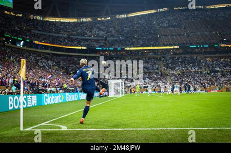 Doha, Qatar. 18th décembre 2022. Antoine Griezmann (FRA) Argentine - France finale Argentine - Frankreich coupe du monde 2022 au Qatar 18.12.2022 Credi Banque D'Images