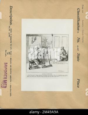 Liens de sympathie de A. B. Frost. Légende originale : les liens de sympathie de A. B. Frost. Nouveau magazine mensuel Harpers, juin-novembre 1890, vol. 81, p. 321. Banque D'Images