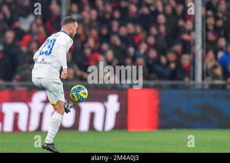 Gênes, Italie. 18th décembre 2022. Matteo Cotali (Frosinone) pendant Gênes CFC vs Frosinone Calcio, football italien série B match à Gênes, Italie, 18 décembre 2022 crédit: Agence de photo indépendante/Alamy Live News Banque D'Images