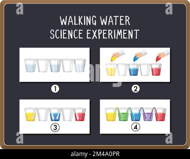 Illustration de l'expérience de la science de l'eau à pied Illustration de Vecteur