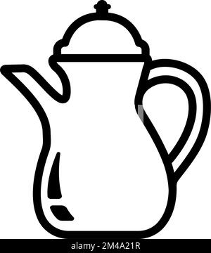 Illustration de l'icône vectorielle du pot à thé Illustration de Vecteur