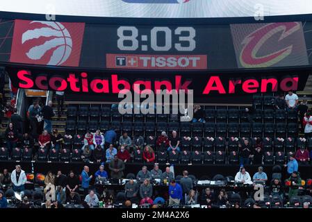 Toronto, ON, Canada - 19 décembre 2022 : l'aréna de la Banque Scotia, anciennement appelée Air Canada Centre, est un aréna polyvalent situé sur la rue Bay, à Toront Banque D'Images