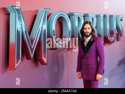 AP REVIEW OF THE YEAR 2022 photo du dossier datée du 24/03/22 - Jared Leto participe à la projection britannique de Morbius, à l'Odeon Luxe, Leicester Square, à Londres. Date de publication : mardi 20 décembre 2022. Banque D'Images