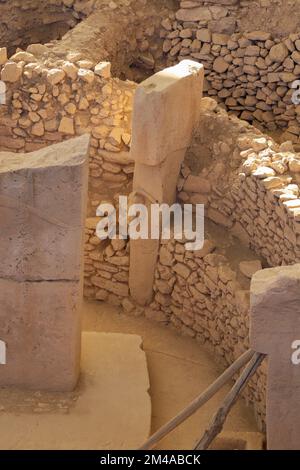 Site antique de Gobekli Tepe est un lieu pré-historique datant d'il y a 12000 ans à Sanliurfa, Turquie, Gobeklitepe à Sanliurfa. Le plus ancien Temple de la wor Banque D'Images