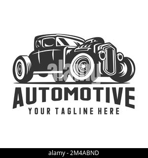 très unique voiture classique image graphique icône logo design abstrait concept vecteur stock. Peut être utilisé comme symbole en rapport avec le transport ou l'automobile Illustration de Vecteur