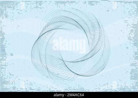Art - arrière-plan créatif et imaginatif avec des motifs japonais et des vagues géométriques délicates - tous les éléments peuvent être utilisés individuellement Banque D'Images