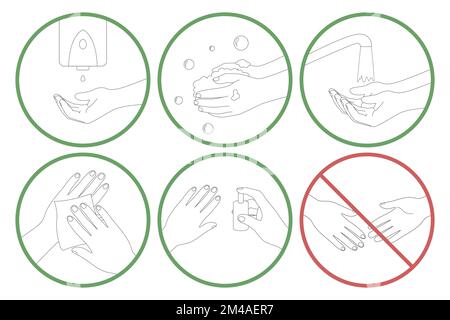 Jeu de symboles d'hygiène personnelle. Illustration vectorielle. Illustration de Vecteur