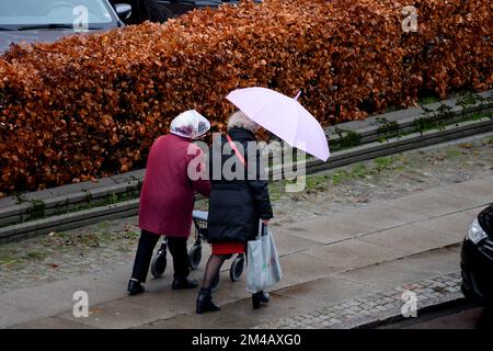 Copenhague/Danemark/20 décembre 2022/ les pluies météorologiques tombent dans le capial danois de Kastrup à Copenhague . (Photo. Francis Dean/Dean Pictures) Banque D'Images